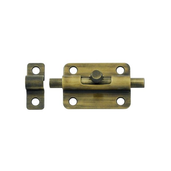 Barrel Door Bolt Antique Brass, 10PK